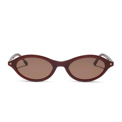 THE CITY - RICH BROWN CRYSTAL + BROWN + SUNGLASSES