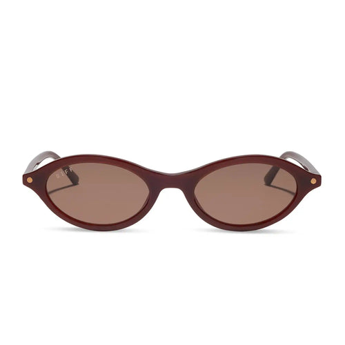 THE CITY - RICH BROWN CRYSTAL + BROWN + SUNGLASSES