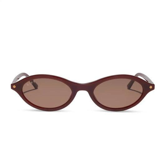 THE CITY - RICH BROWN CRYSTAL + BROWN + SUNGLASSES