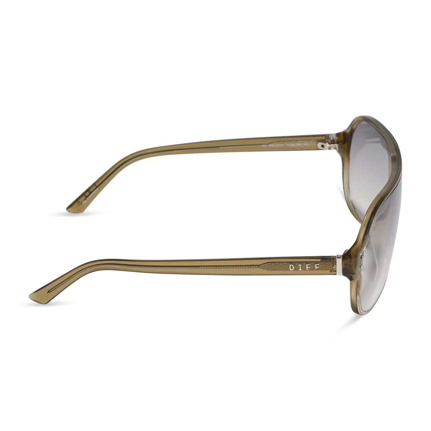 THE DOWNTOWN - OLIVE CRYSTAL + SILVER FLASH + SUNGLASSES