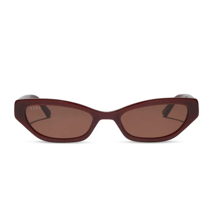 THE TRIBECA - RICH BROWN CRYSTAL + REDDISH BROWN + SUNGLASSES