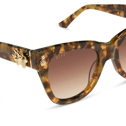 HAWAII - COCONUT PALM TORTOISE + BROWN SUGAR GRADIENT SUNGLASSES