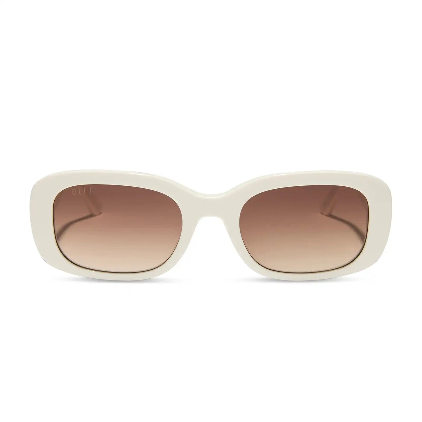 ITALY - WHITE IVORY + RICH BROWN GRADIENT SUNGLASSES