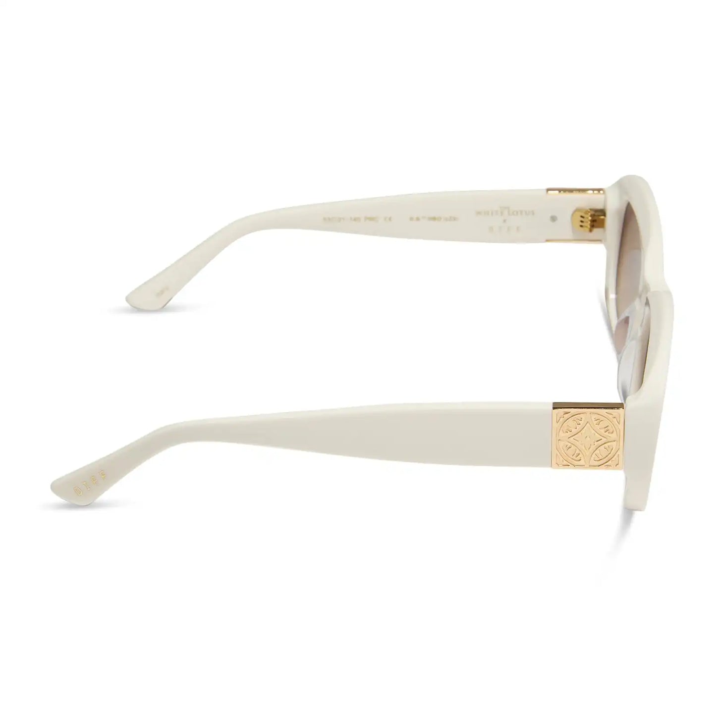 ITALY - WHITE IVORY + RICH BROWN GRADIENT SUNGLASSES
