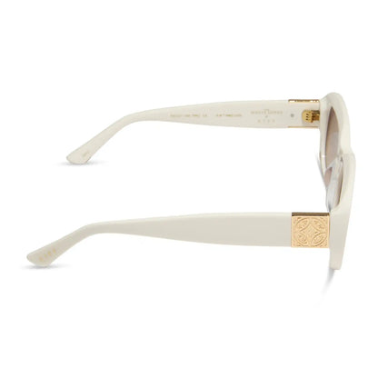ITALY - WHITE IVORY + RICH BROWN GRADIENT SUNGLASSES