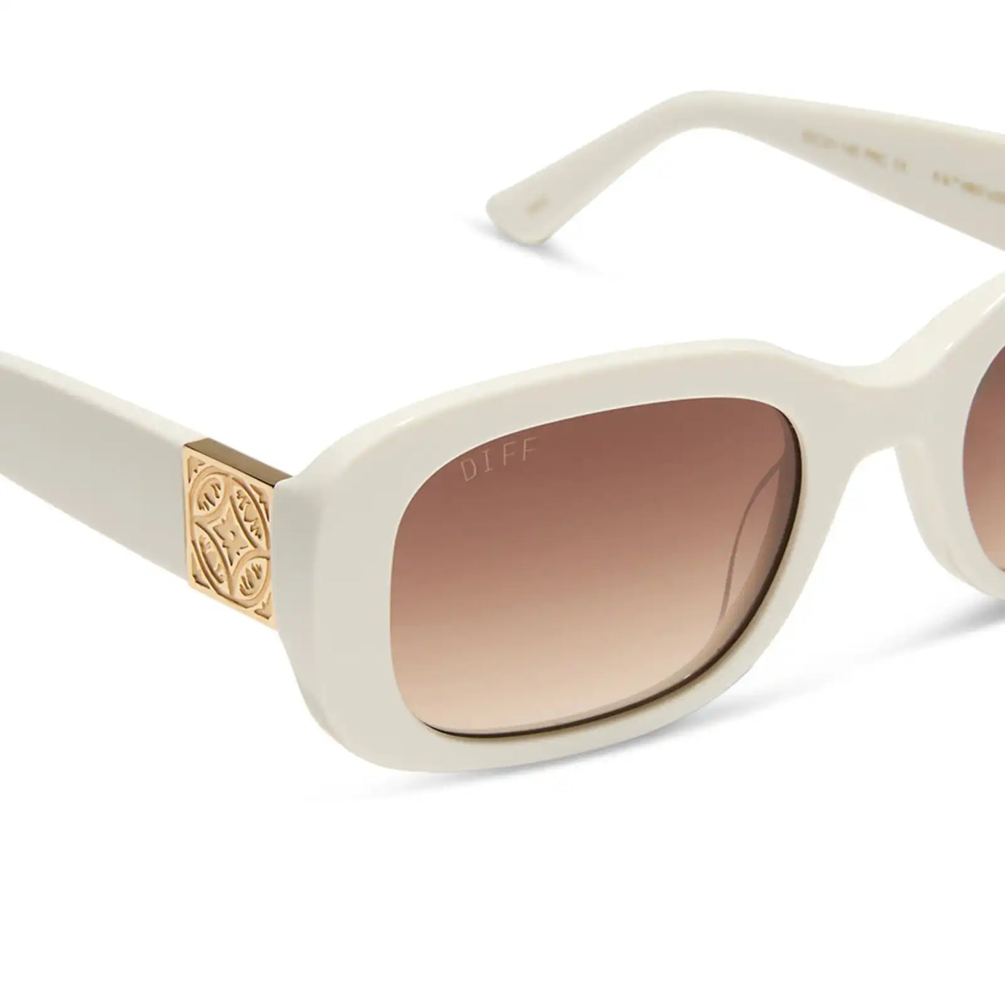 ITALY - WHITE IVORY + RICH BROWN GRADIENT SUNGLASSES