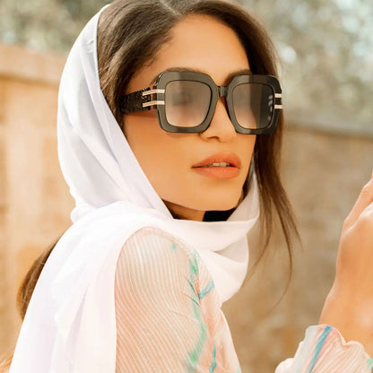 TANYA MCQUOID - LUXE BLACK + RICH GREY GRADIENT SUNGLASSES
