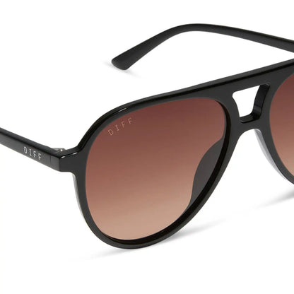 TOSCA II - BLACK + BROWN GRADIENT SUNGLASSES