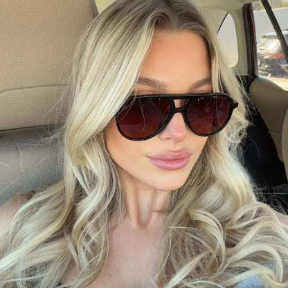 TOSCA II - BLACK + BROWN GRADIENT SUNGLASSES