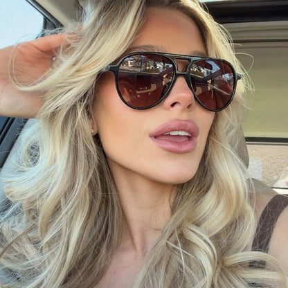 TOSCA II - BLACK + BROWN GRADIENT SUNGLASSES
