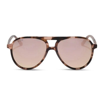 TOSCA II - HIMALAYAN TORTOISE + TAUPE MIRROR SUNGLASSES