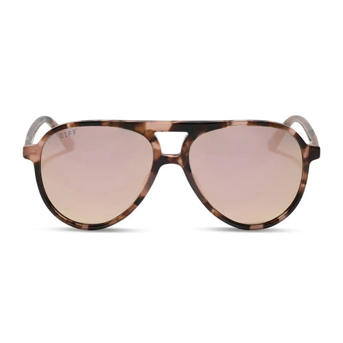 TOSCA II - HIMALAYAN TORTOISE + TAUPE MIRROR SUNGLASSES