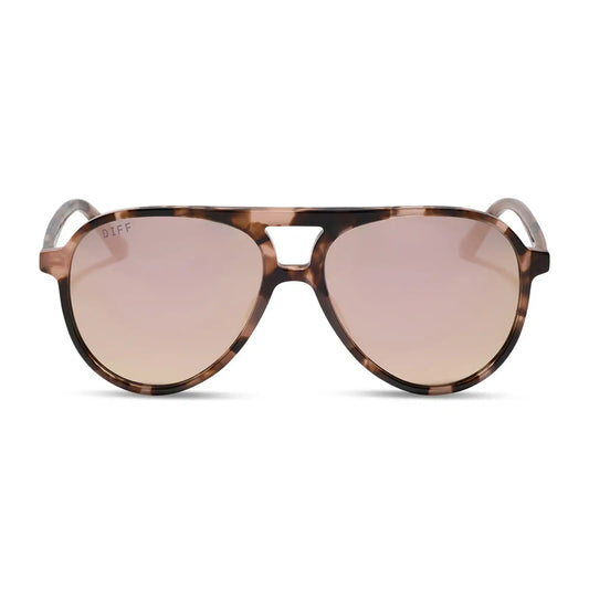 TOSCA II - HIMALAYAN TORTOISE + TAUPE MIRROR SUNGLASSES