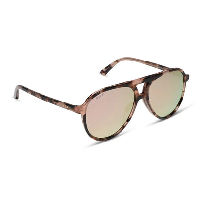 TOSCA II - HIMALAYAN TORTOISE + TAUPE MIRROR SUNGLASSES