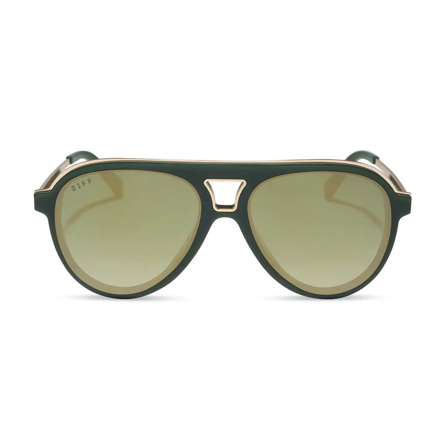 TOSCA III - FAIRWAY GREEN + ALOE GREEN GRADIENT + LIGHT GOLD FLASH SUNGLASSES