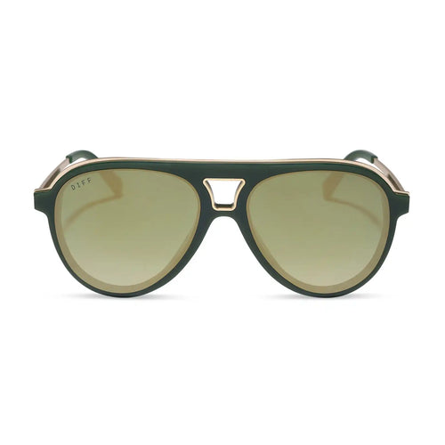 TOSCA III - FAIRWAY GREEN + ALOE GREEN GRADIENT + LIGHT GOLD FLASH SUNGLASSES