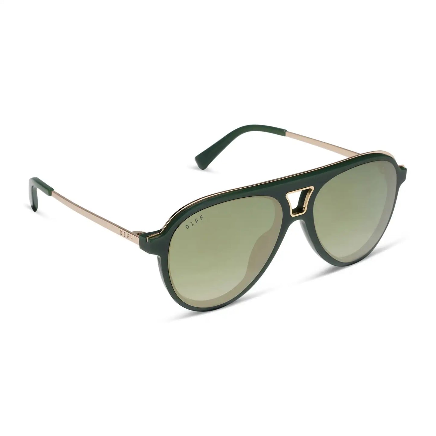 TOSCA III - FAIRWAY GREEN + ALOE GREEN GRADIENT + LIGHT GOLD FLASH SUNGLASSES