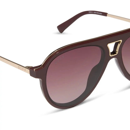 TOSCA III - RUGBY RED + BURGUNDY GRADIENT + POLARIZED SUNGLASSES