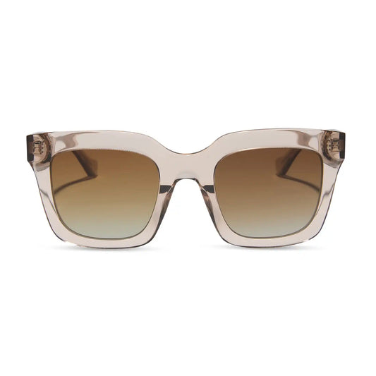 VALENCIA - SOFT TAUPE CRYSTAL + BROWN GRADIENT + POLARIZED SUNGLASSES