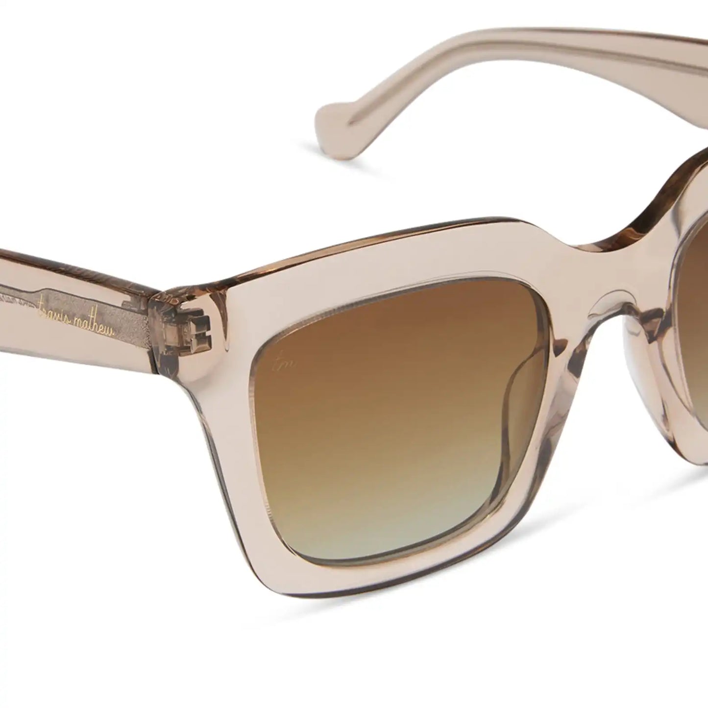 VALENCIA - SOFT TAUPE CRYSTAL + BROWN GRADIENT + POLARIZED SUNGLASSES