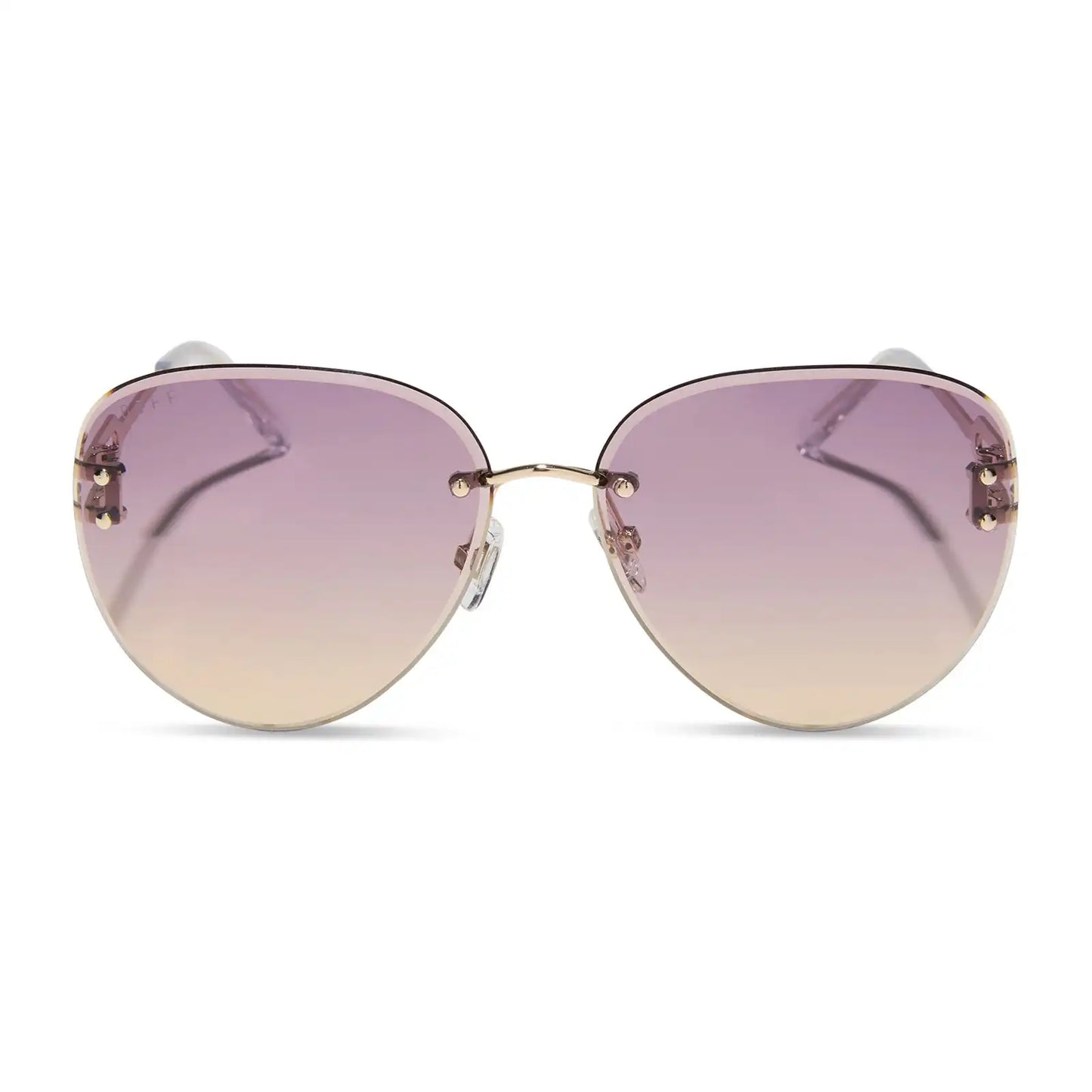 TRISTA - GOLD + MISTY LILAC GRADIENT SUNGLASSES
