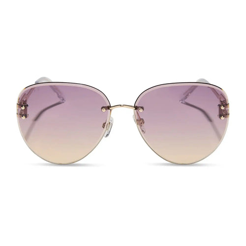 TRISTA - GOLD + MISTY LILAC GRADIENT SUNGLASSES