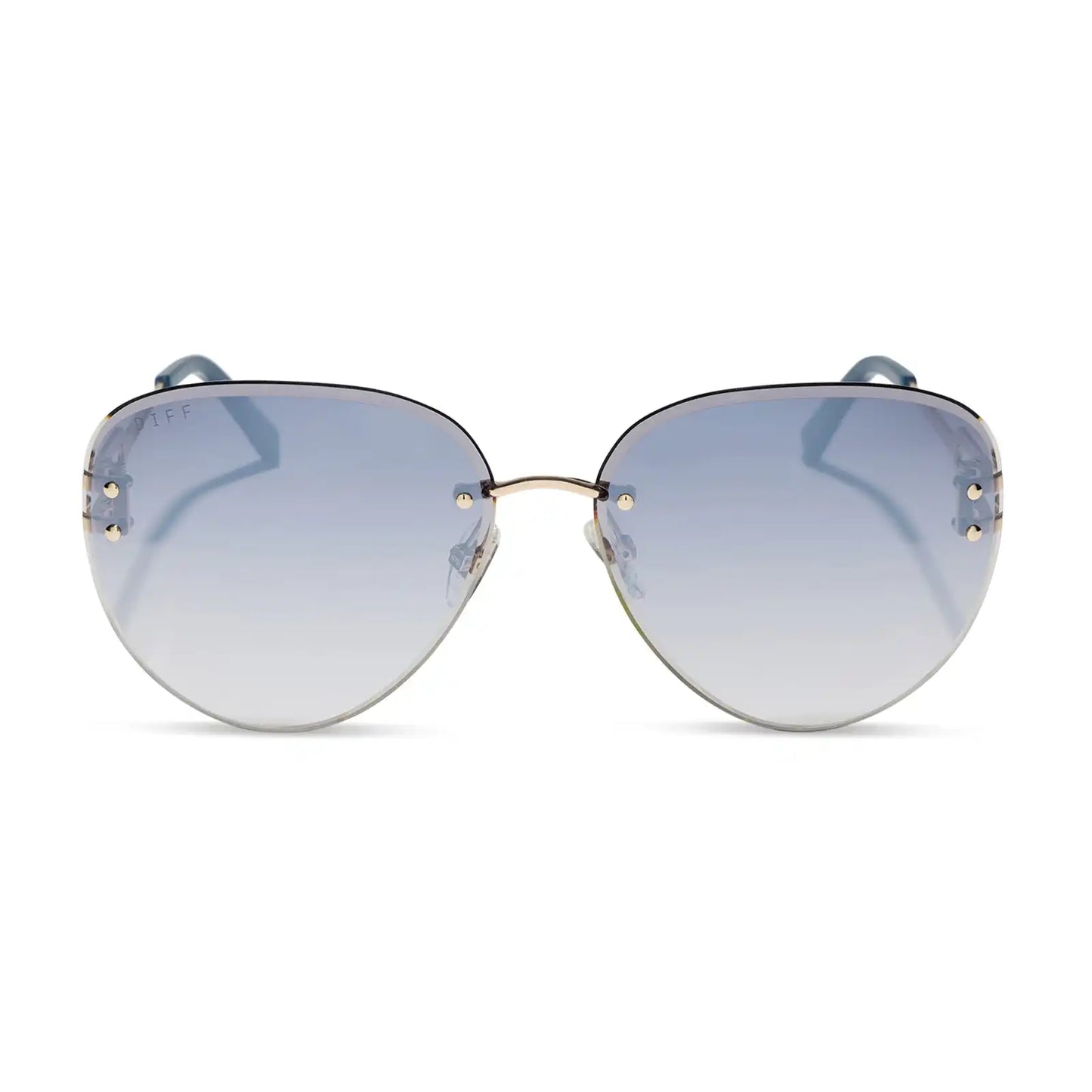 TRISTA - GOLD + SLATE GRADIENT FLASH SUNGLASSES