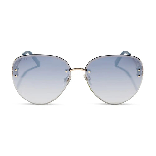 TRISTA - GOLD + SLATE GRADIENT FLASH SUNGLASSES