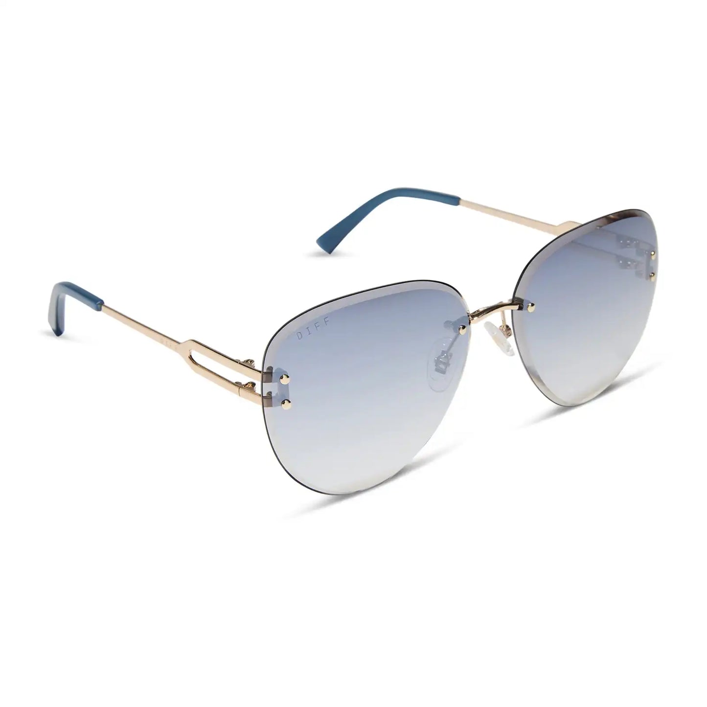 TRISTA - GOLD + SLATE GRADIENT FLASH SUNGLASSES