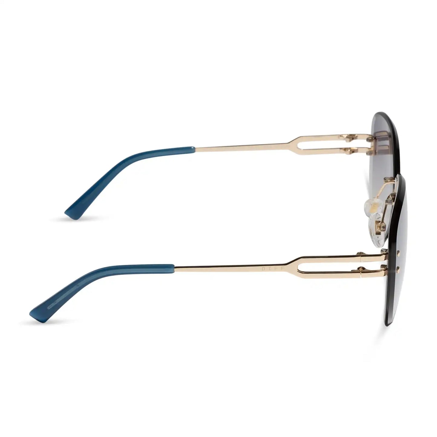 TRISTA - GOLD + SLATE GRADIENT FLASH SUNGLASSES