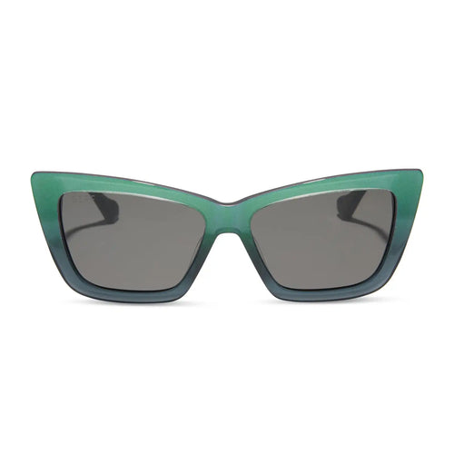 ELPHABA EMERALD - ENCHANTING EMERALD TO BLACK + SHADOWY GREY SUNGLASSES