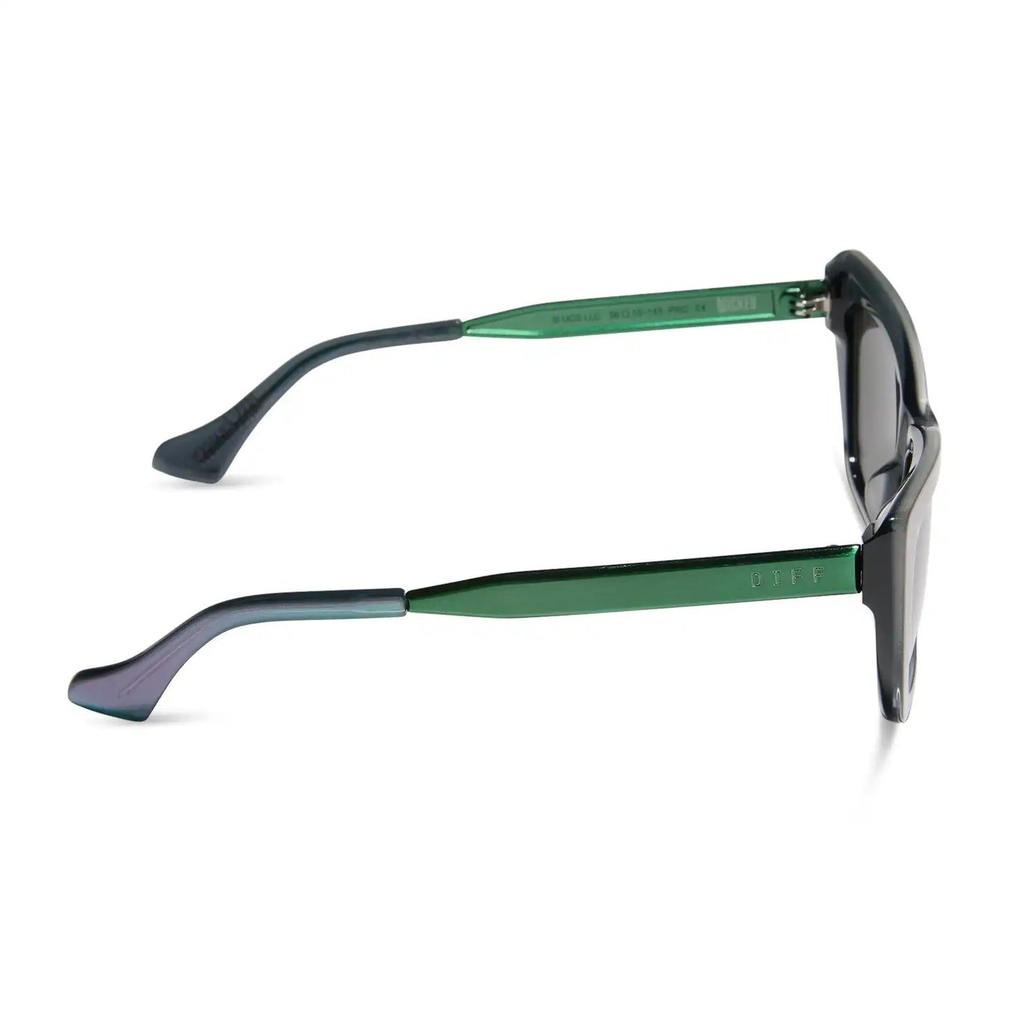 ELPHABA EMERALD - ENCHANTING EMERALD TO BLACK + SHADOWY GREY SUNGLASSES