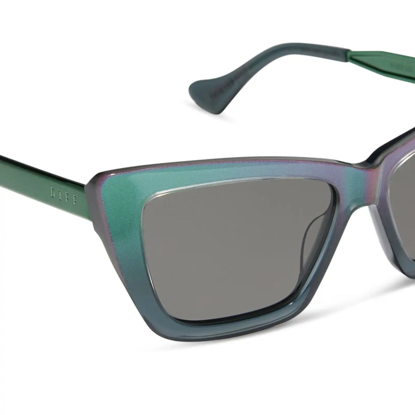 ELPHABA EMERALD - ENCHANTING EMERALD TO BLACK + SHADOWY GREY SUNGLASSES