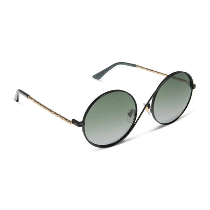 ELPHABA WIRE FRAMES - CLASSIC BLACK WIRE + EMERALD TINT GRADIENT SUNGLASSES