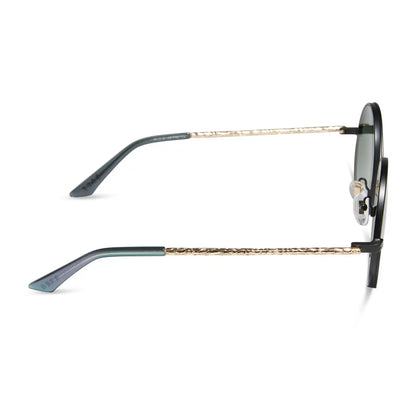 ELPHABA WIRE FRAMES - CLASSIC BLACK WIRE + EMERALD TINT GRADIENT SUNGLASSES