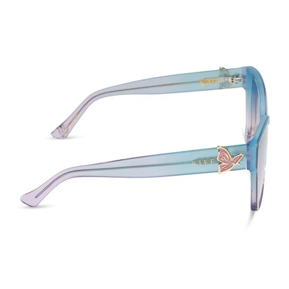 GLINDA UPLAND BUTTERFLY - IRIDESCENT PASTEL BLUE + LAVENDER + OPALESCENT GRADIENT PINK SUNGLASSES