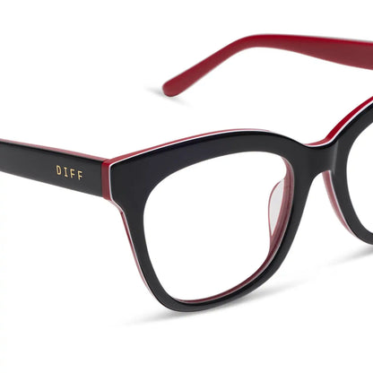 WINSTON - BLACK, WHITE & RED + GLASSES