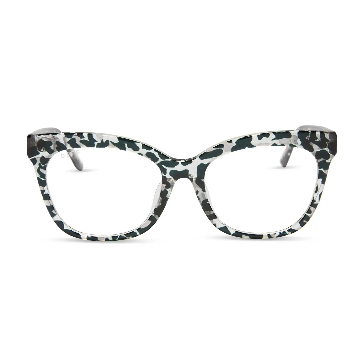 WINSTON - CLEAR LEOPARD + GLASSES