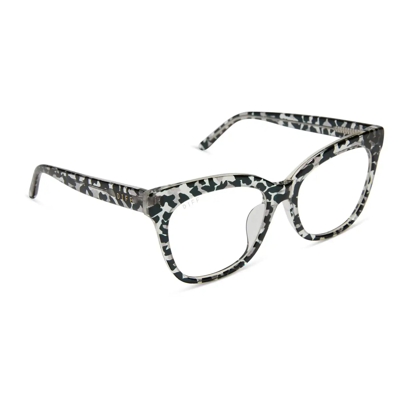 WINSTON - CLEAR LEOPARD + GLASSES