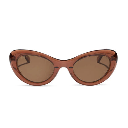 ZARIA - CAFÉ OLE + BROWN SUNGLASSES