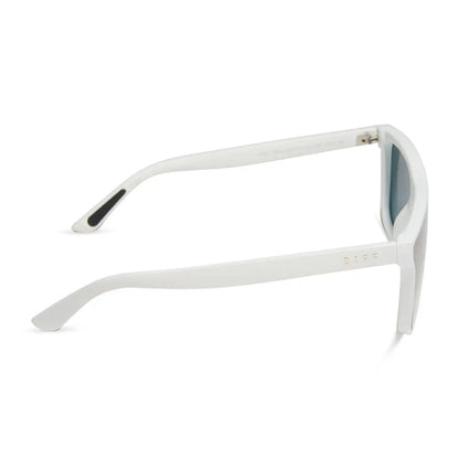FLASH - MATTE WHITE + PURPLE MIRROR + POLARIZED SUNGLASSES