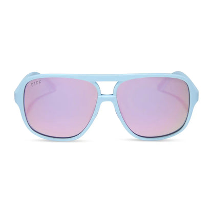 HANGTIME - MATTE BABY BLUE + LAVENDER MIRROR + POLARIZED SUNGLASSES