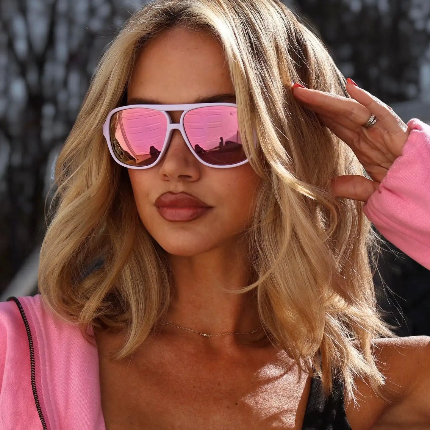 HANGTIME - MATTE LAVENDER + SHERBET MIRROR + POLARIZED SUNGLASSES
