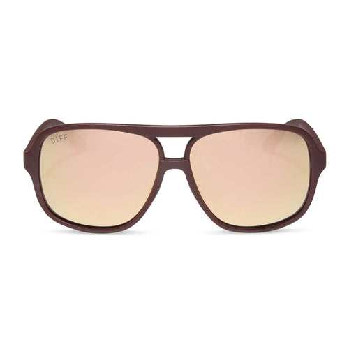 HANGTIME - MATTE RUGBY RED + CHAMPAGNE MIRROR + POLARIZED SUNGLASSES