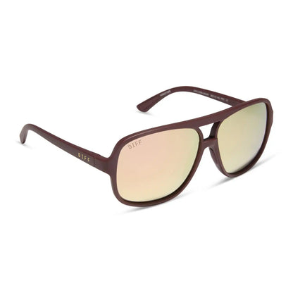 HANGTIME - MATTE RUGBY RED + CHAMPAGNE MIRROR + POLARIZED SUNGLASSES