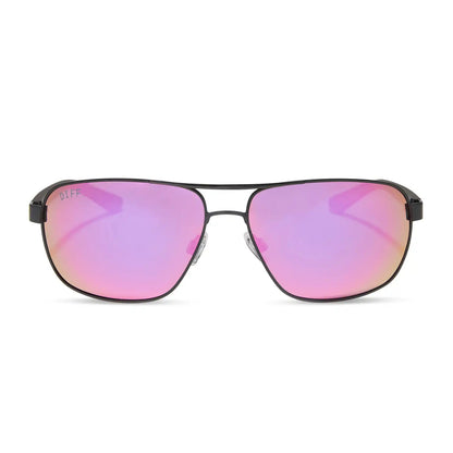 MATCHPOINT - BLACK + MATTE BLACK + PINK RUSH MIRROR + POLARIZED SUNGLASSES