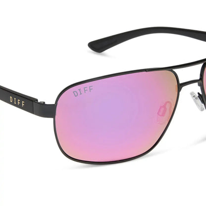 MATCHPOINT - BLACK + MATTE BLACK + PINK RUSH MIRROR + POLARIZED SUNGLASSES