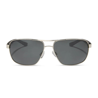 MATCHPOINT - SILVER + MATTE BLACK + GREY + POLARIZED SUNGLASSES