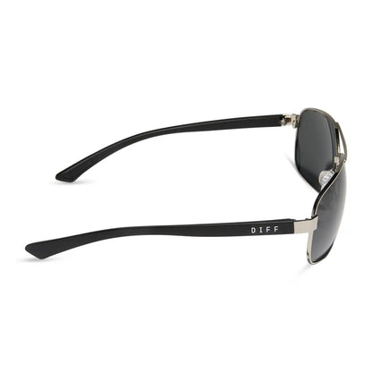 MATCHPOINT - SILVER + MATTE BLACK + GREY + POLARIZED SUNGLASSES