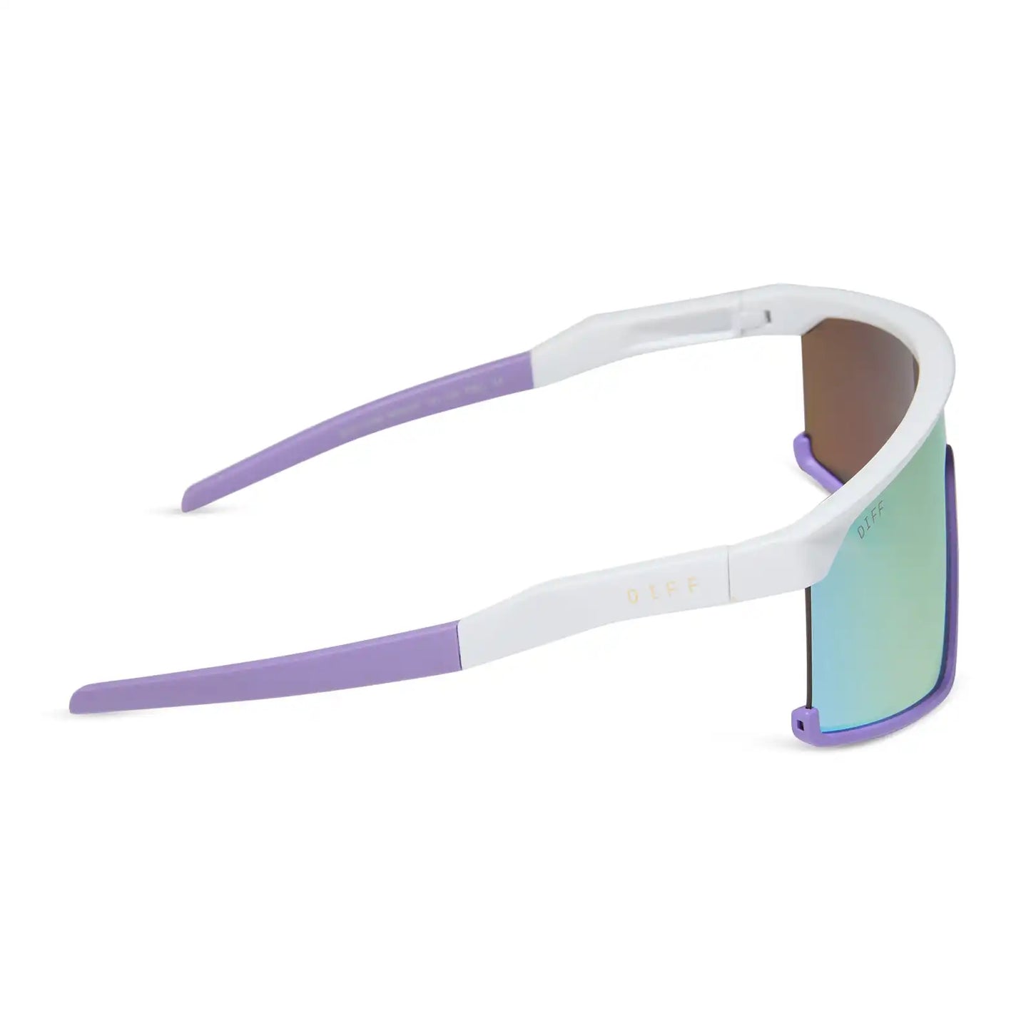 SPIKE - MATTE WHITE LAVENDER + RAINBOW MIRROR + POLARIZED SUNGLASSES